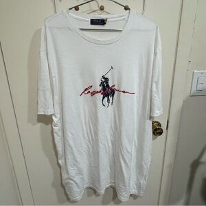 Ralph Lauren Polo Big Pony White Tee with Red Logo 2TGL